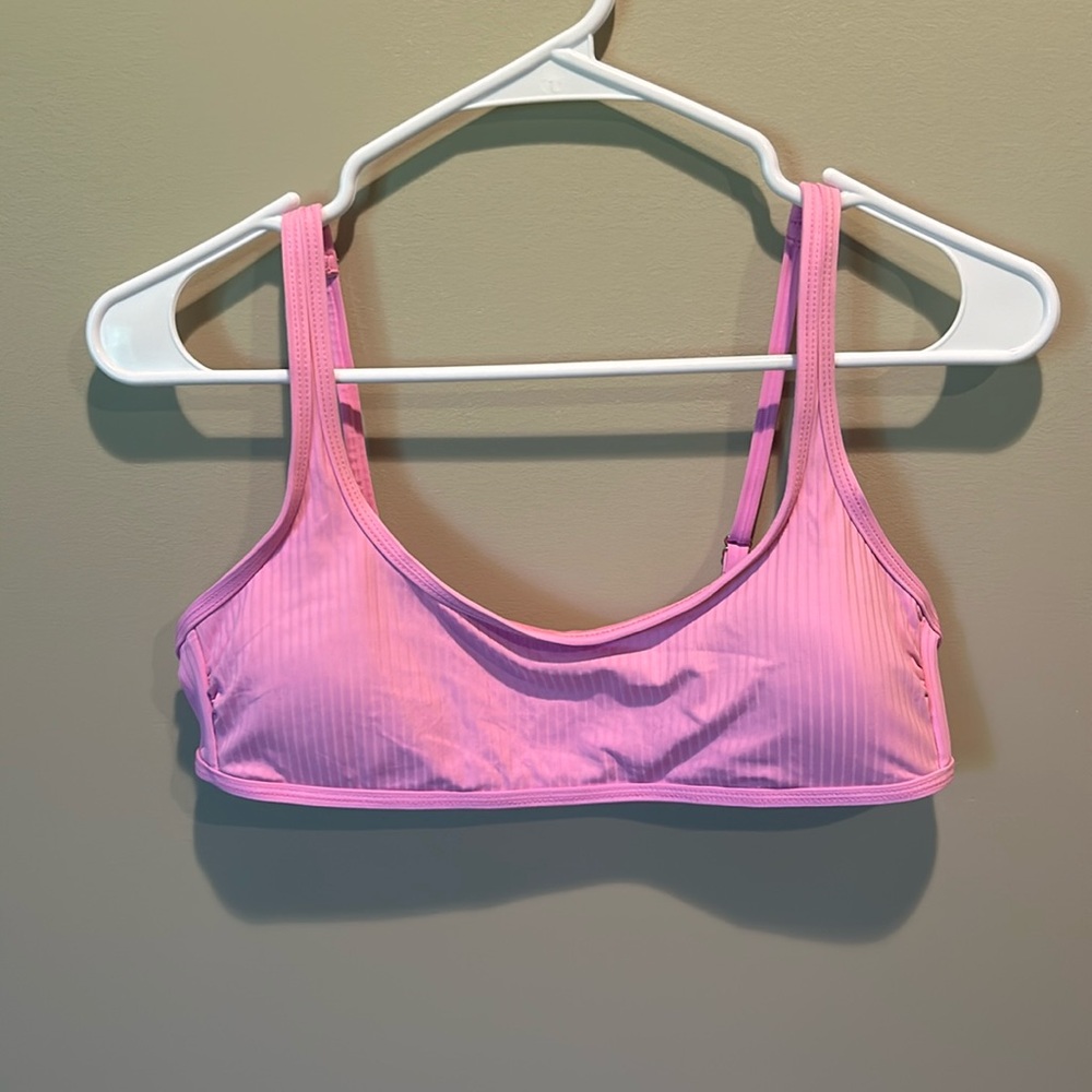 pink swim bikini top